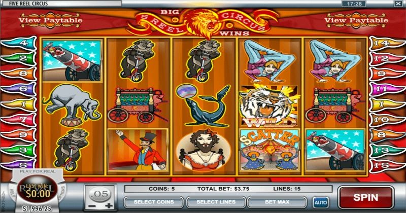 Play in 5 Reel Circus Slot Online from Rival Gaming for free now | www.1oheya.com